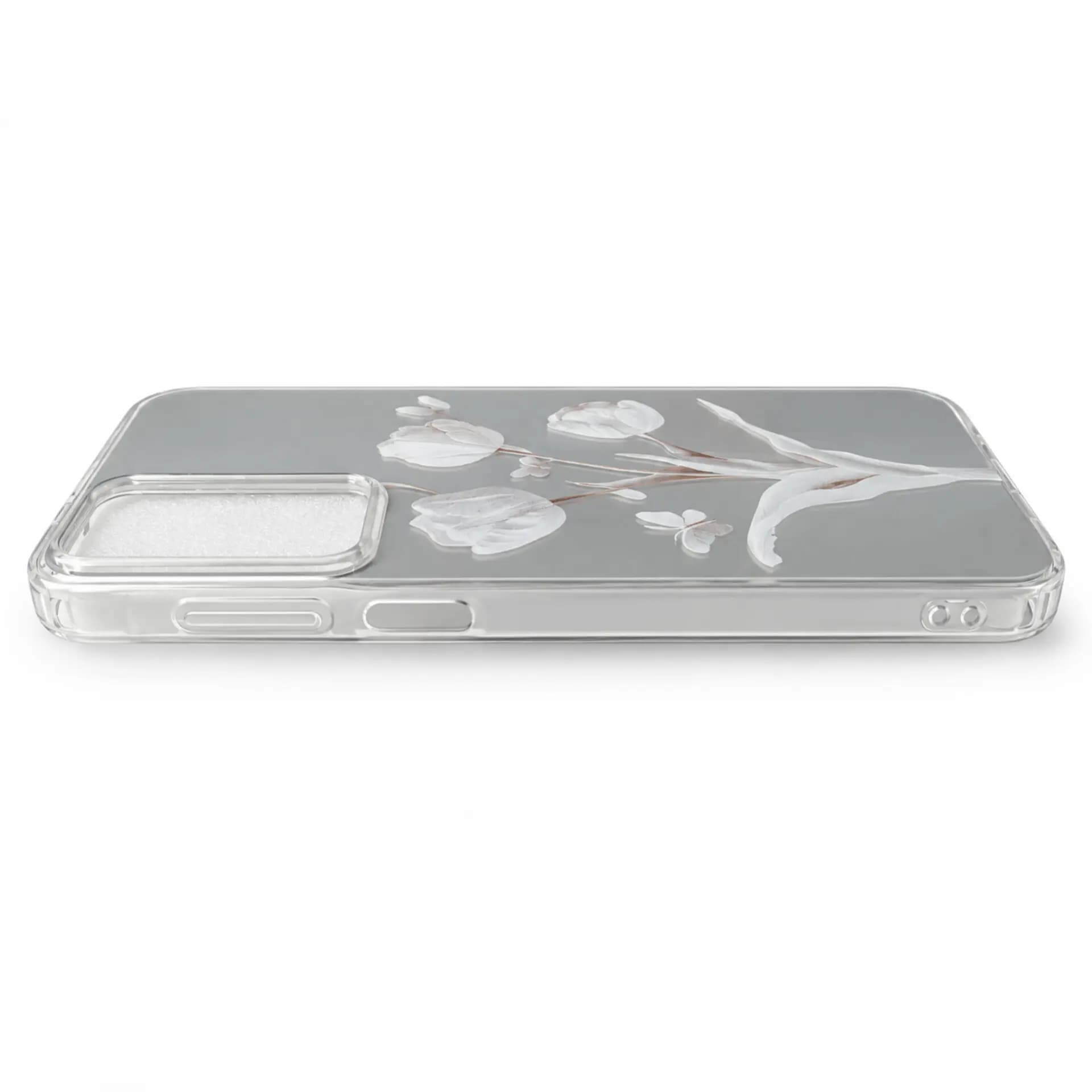 قاب IMD سامسونگ A16 4G طرح گل لاله و پروانه — تصویر ۲