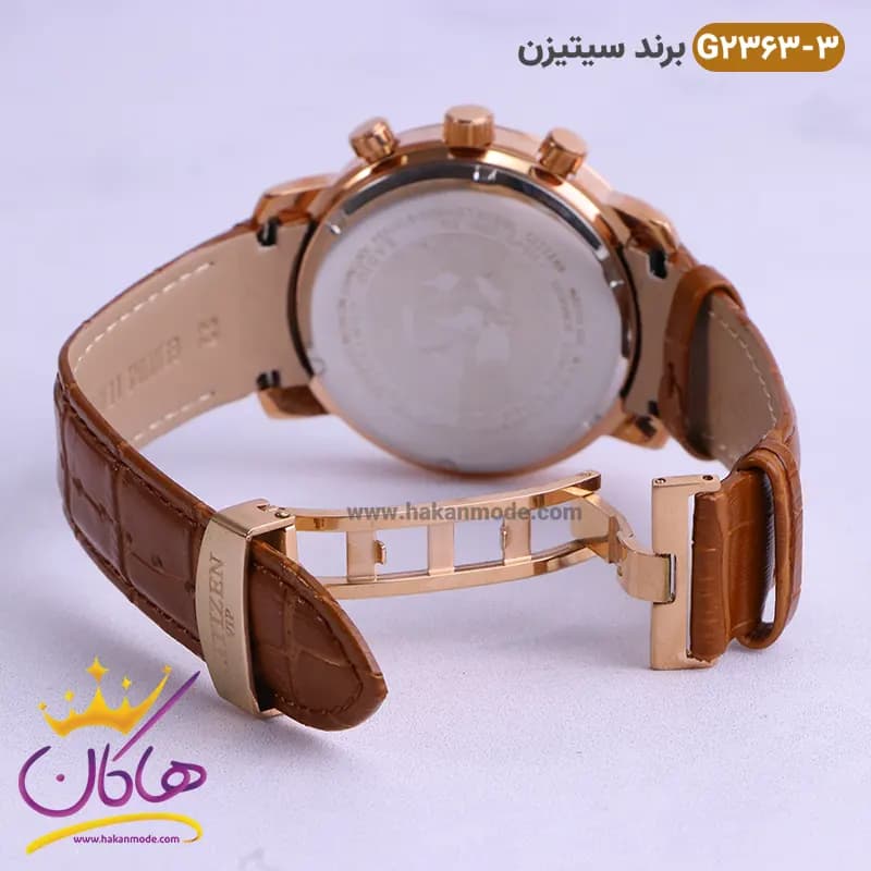 ساعت سیتیزن مردانه بند چرمی مدل G2363 — تصویر ۳