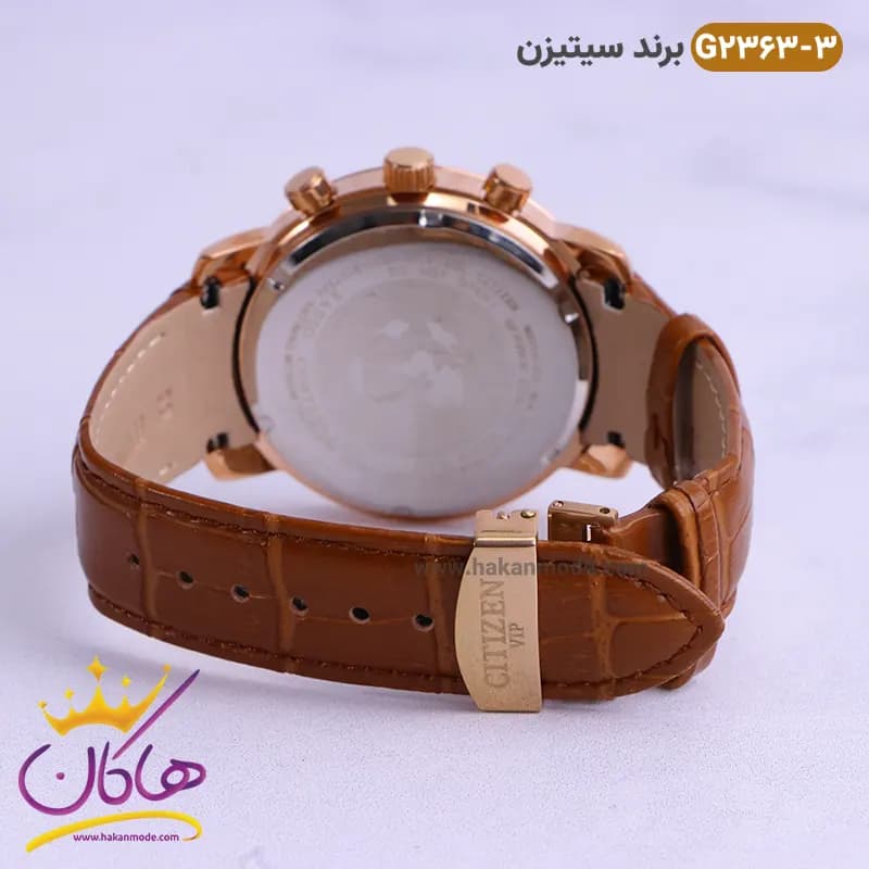 ساعت سیتیزن مردانه بند چرمی مدل G2363 — تصویر ۵