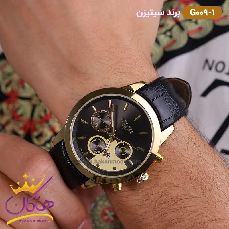 ساعت سیتیزن مردانه بند چرمی G 009 — تصویر ۲