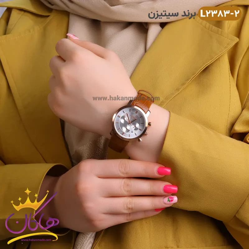 ساعت سیتیزن زنانه بند چرمی مدل L2383 — تصویر ۴