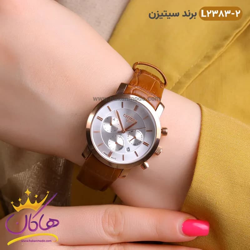 ساعت سیتیزن زنانه بند چرمی مدل L2383 — تصویر ۲