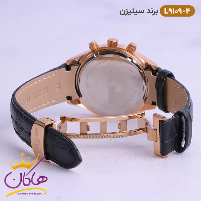 ساعت سیتیزن زنانه بند چرمی مدل L9109 رزگلد — تصویر ۳