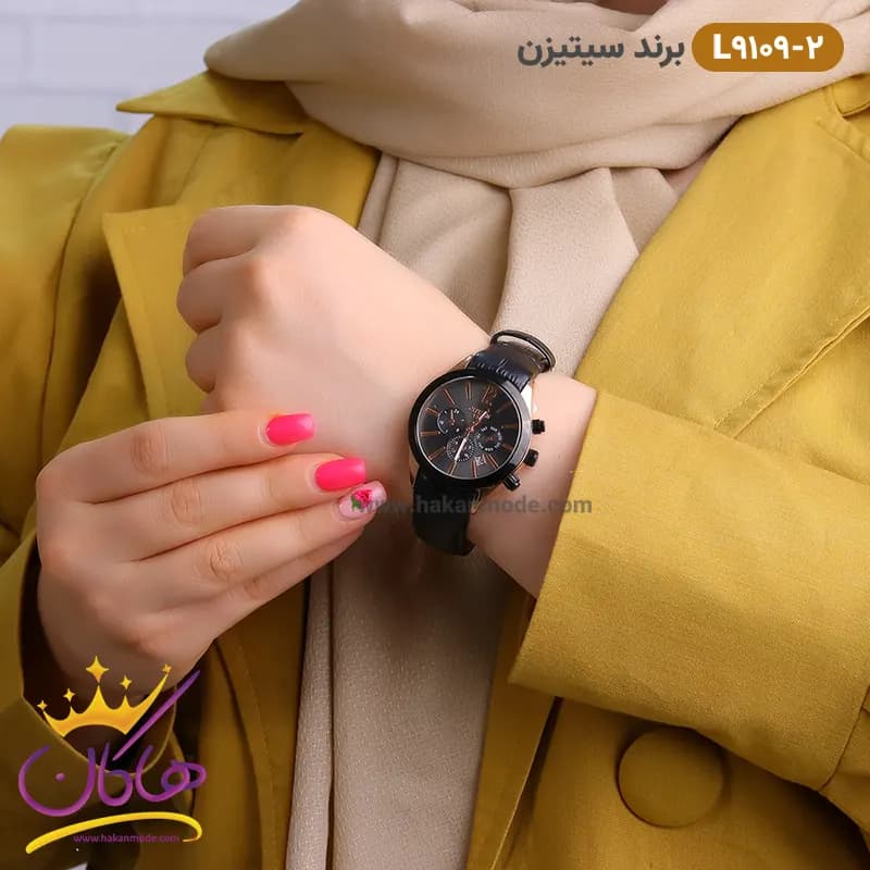 ساعت سیتیزن زنانه بند چرمی مدل L9109 — تصویر ۴