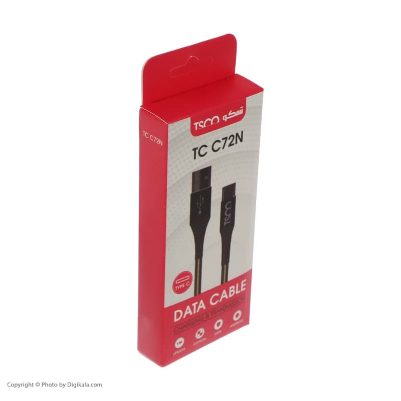 کابل تبدیل USB به USB-C تسکو مدل TC C72N طول 1 متر- کد:M24910 — تصویر ۲