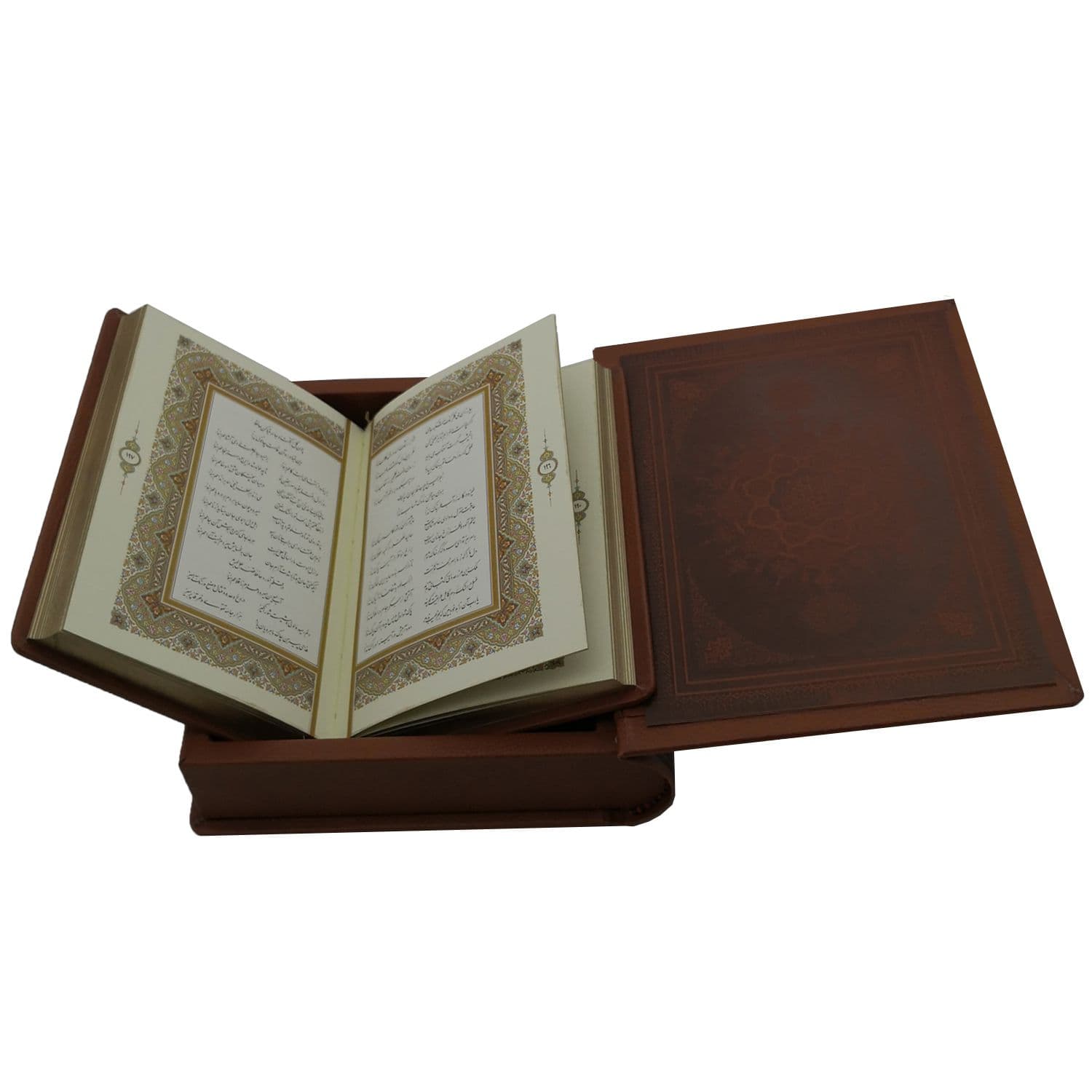 کتاب نفیس دیوان حافظ جیبی گلاسه قاب بازشو کد 125421