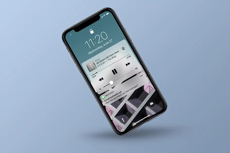 موکاپ موبایل آیفون ایکس در زوایای مختلف iPhone X Mockups — تصویر ۸