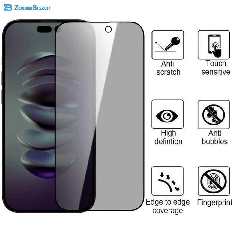 گلس پرایوسی بوف مدل Privacy Guarantee مناسب برای گوشی موبایل اپل iPhone 17 Pro — تصویر ۸