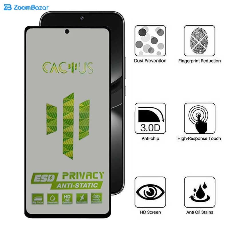 گلس پرایوسی اِپیکوی مدل Cactus-ESD-Privacy مناسب برای گوشی موبایل هوآوی Nova 12 / Nova 12 Lite / Nova 11 SE / Nova 10 SE — تصویر ۴