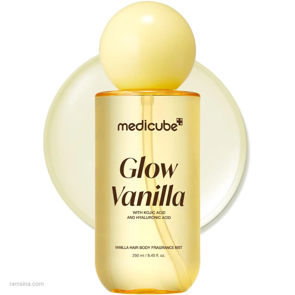 میست خوشبوکننده مو و بدن مدیکیوب مدل Glow Vanilla حجم ۲۵۰ میل