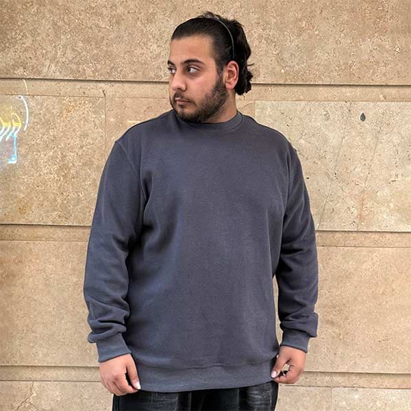 سلانیک سایز بزرگ افکت دار طوسی کد7089