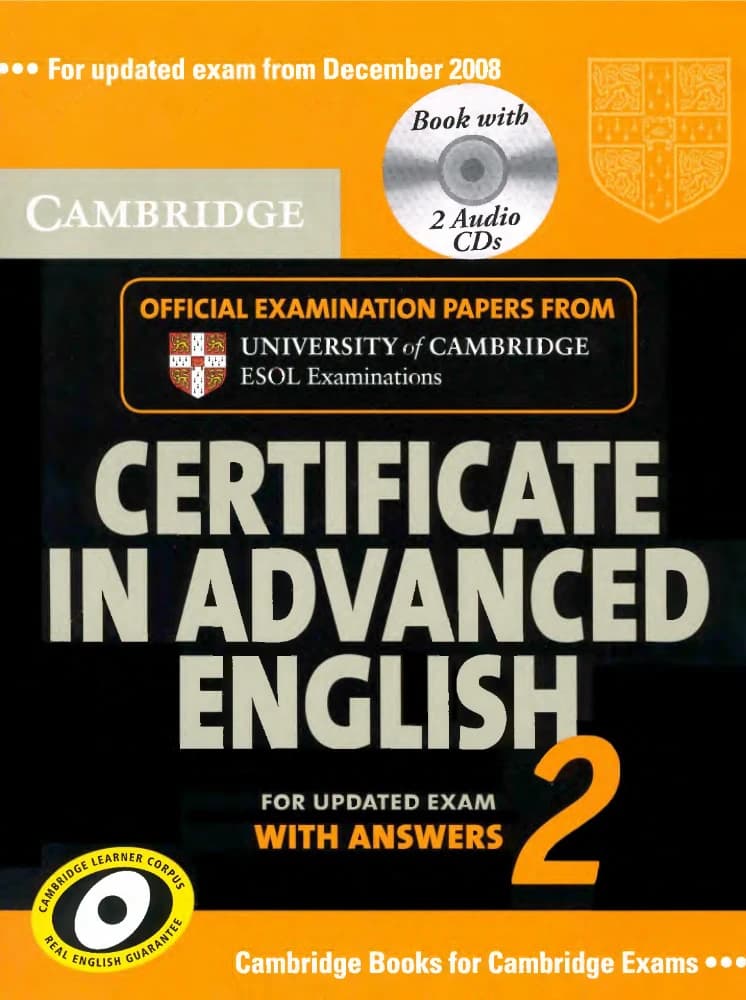 دانلود کتاب گواهی انگلیسی پیشرفته کمبریج ۲ (Cambridge Certificate in Advanced English 2) نسخه انگلیسی PDF | کمبریج