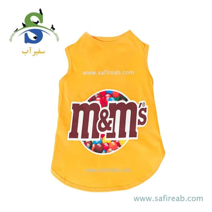 رکابی سگ و گربه طرح m&m’s (سایز XL ، L ، M) رکسی