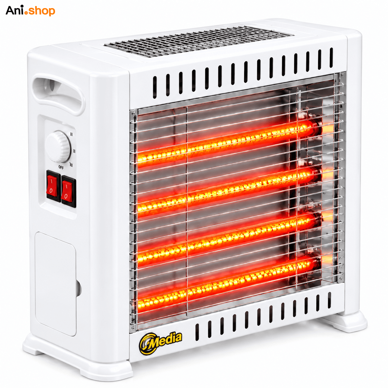 بخاری برقی فن دار کم مصرف مدیا 2800 وات 5 شعله ( رنگ به صورت رندوم طبق موجودی انبار ارسال میشود)