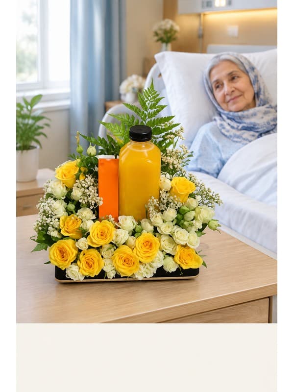 سبد گل برای عیادت بیمارستان لاله تهران