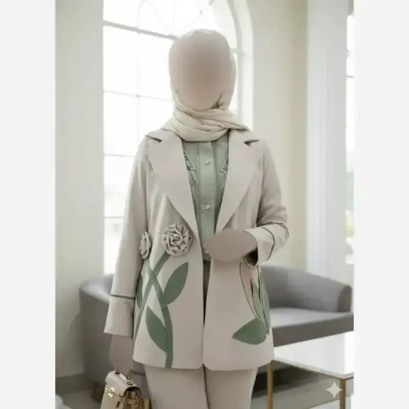 تونیک زنانه مدل آسو جنس کرپ مازراتی سایز 38 تا 54 — تصویر ۷