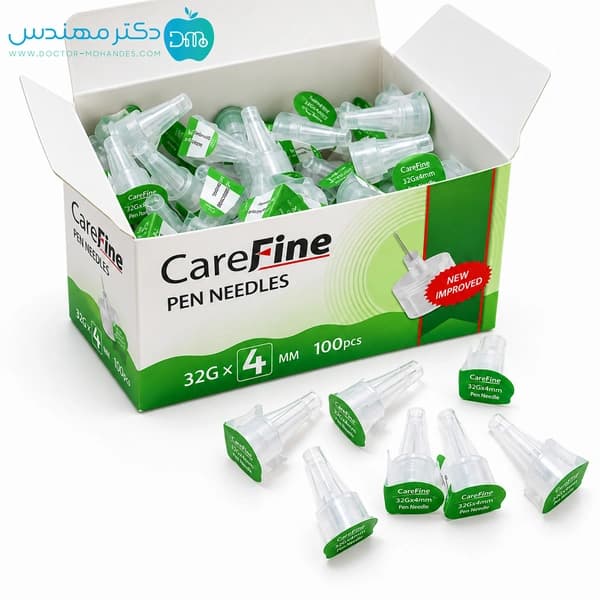 سرسوزن قلم انسولین شماره 4 کرفاین بسته 100 عددی