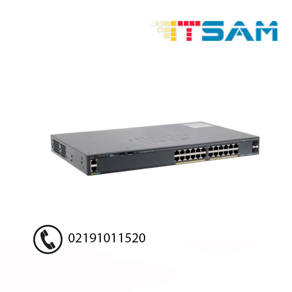 سوئیچ 24 پورت سیسکو مدل WS-C2960X-24TS-LL — تصویر ۲