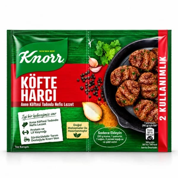 چاشنی کوفته کنور Knorr Köfte Harcı وزن 82 گرم – 2 ساشه