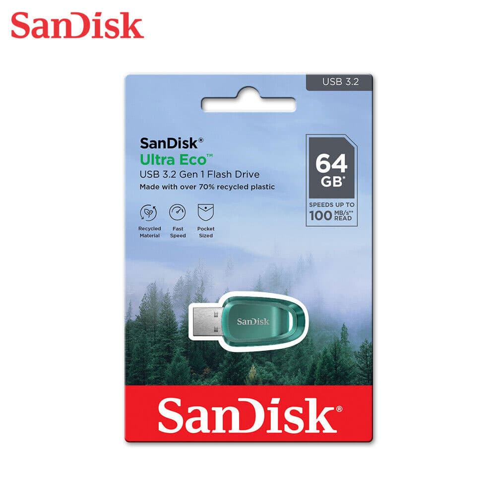 فلش ۶۴ گیگ سن دیسک Sandisk Ultra Eco USB3.2