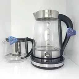 چای ساز روی همی دسینی اصلی،با کتری 2.5 لیتری و قوری 1 لیتری،دمنوش ساز،سماور برقی،چایساز دسینی،کتری برقی دسینی،پس کرایه — تصویر ۳