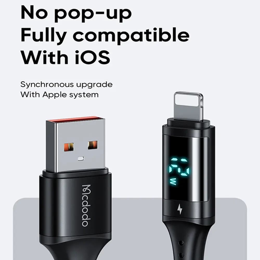 کابل آیفون نمایشگردار USB به لایتنینگ مک دودو Mcdodo CA-106، 3 آمپر — تصویر ۷