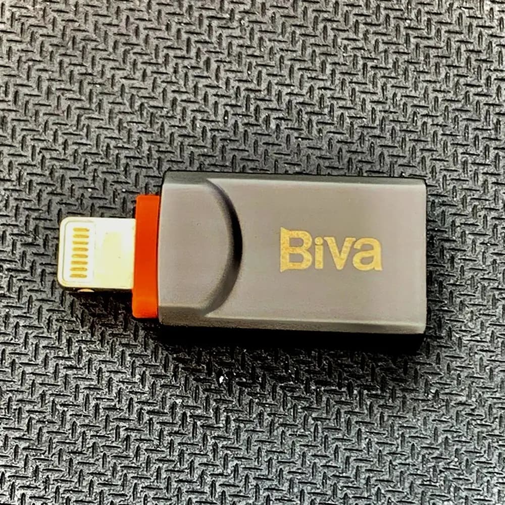 تبدیل OTG لایتنینگ به USB بیوا Biva OTG-02، آیفون و آیپد، خاکستری — تصویر ۴