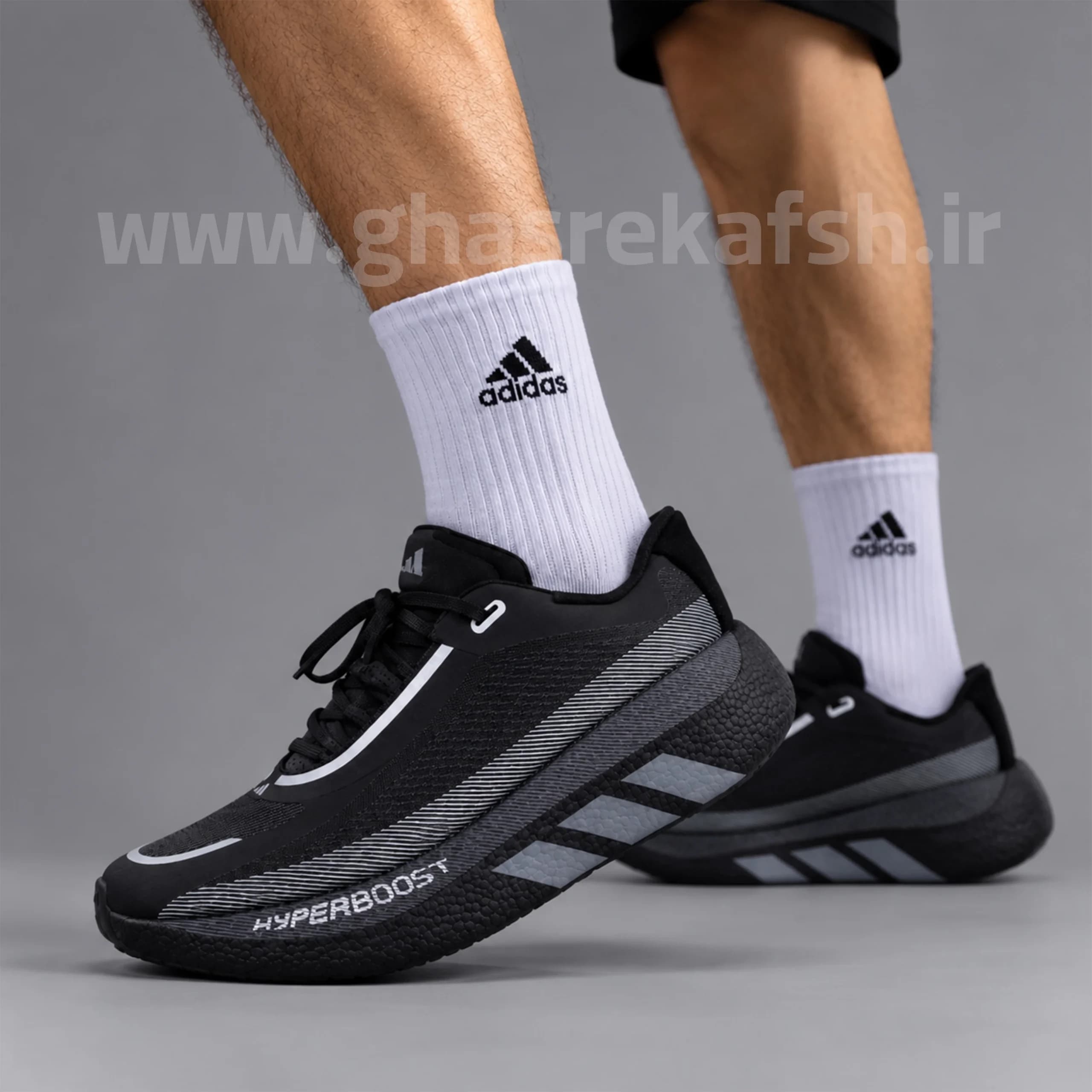 کتونی آدیداس هایپر بوست Adidas Hyperboost مردانه مسترکوالیتی مشکی کد 2925