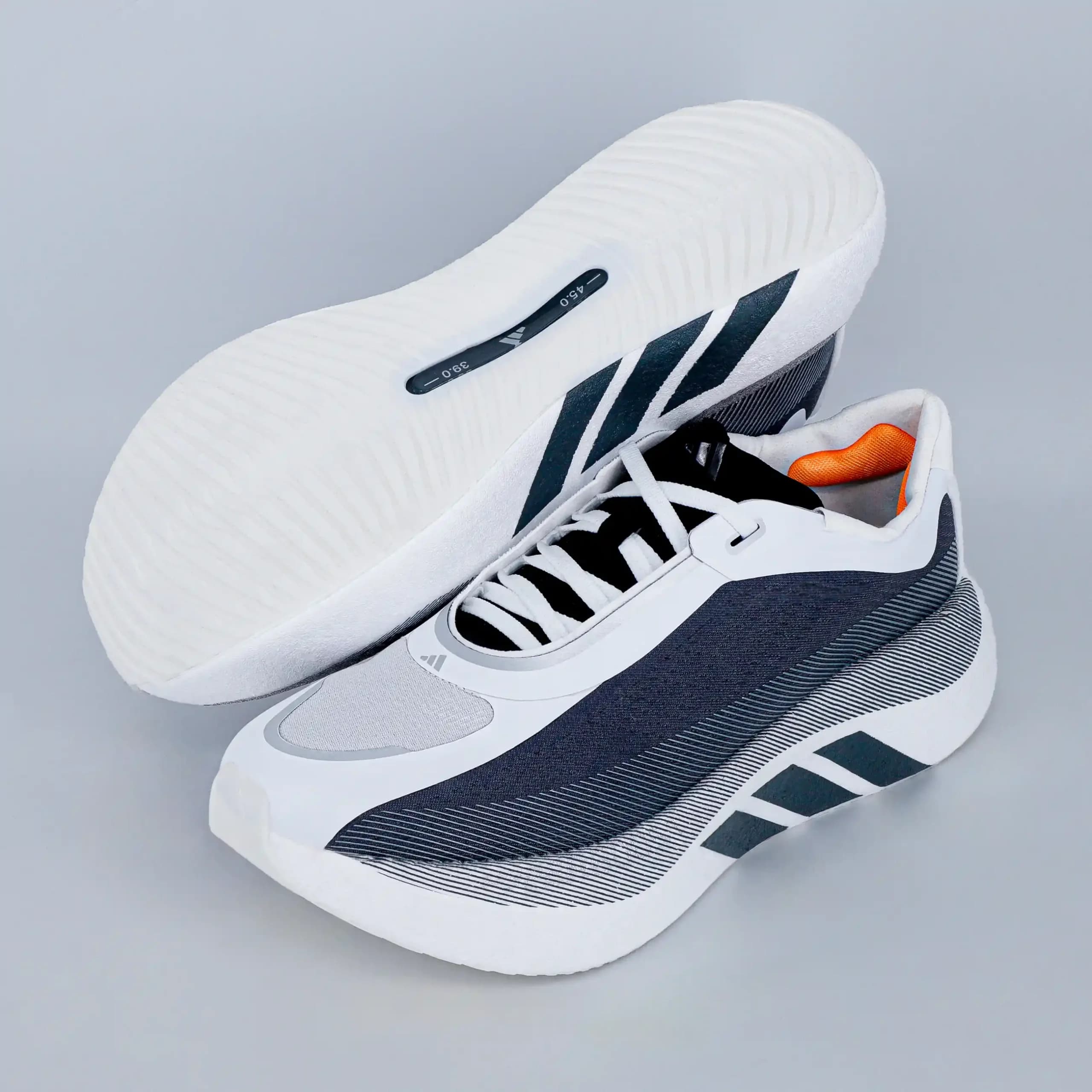 کتونی آدیداس هایپر بوست Adidas Hyperboost مردانه مسترکوالیتی سفید طوسی کد 2924 — تصویر ۲