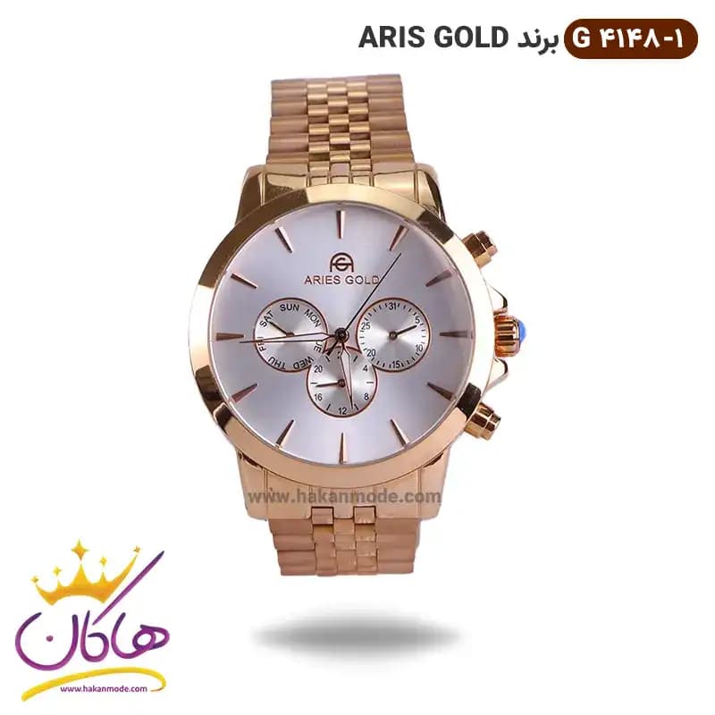 ساعت فول تایم اریس گلد فلزی مردانه ARIES GOLD | G 4148/1