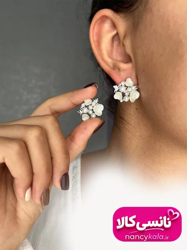 گوشواره شکوفه میخ استیل درجه یک