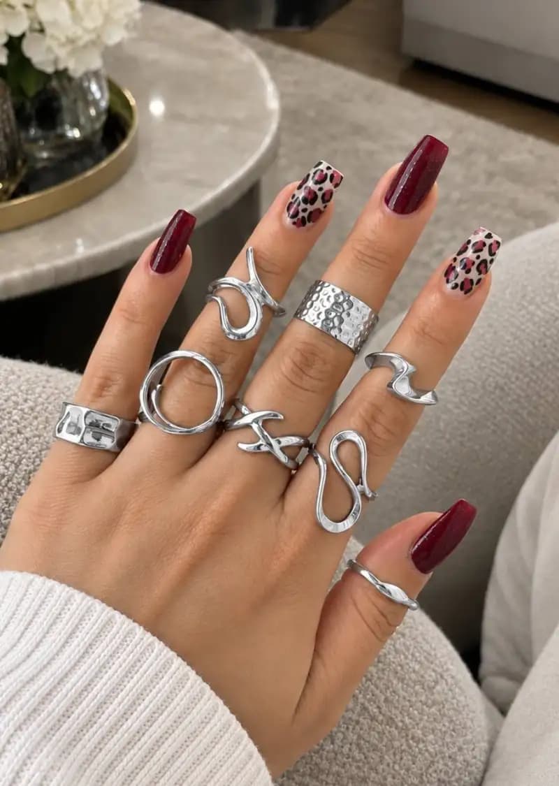 پک انگشتر ۸ عددی مدل هندسی