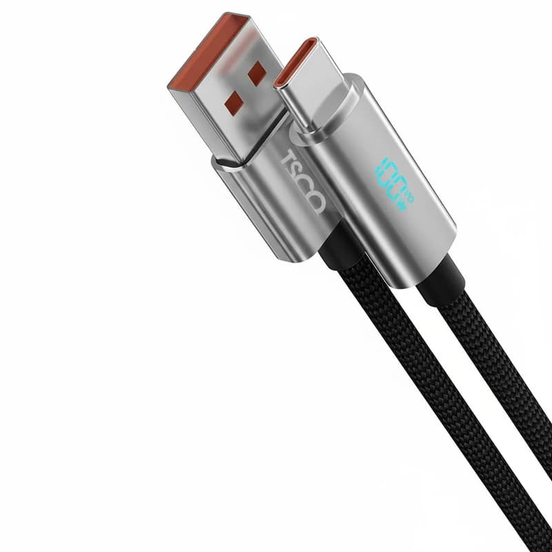 کابل شارژ فست 2 متری TSCO Type-C مدل TCC 230 60W – مشکی — تصویر ۲