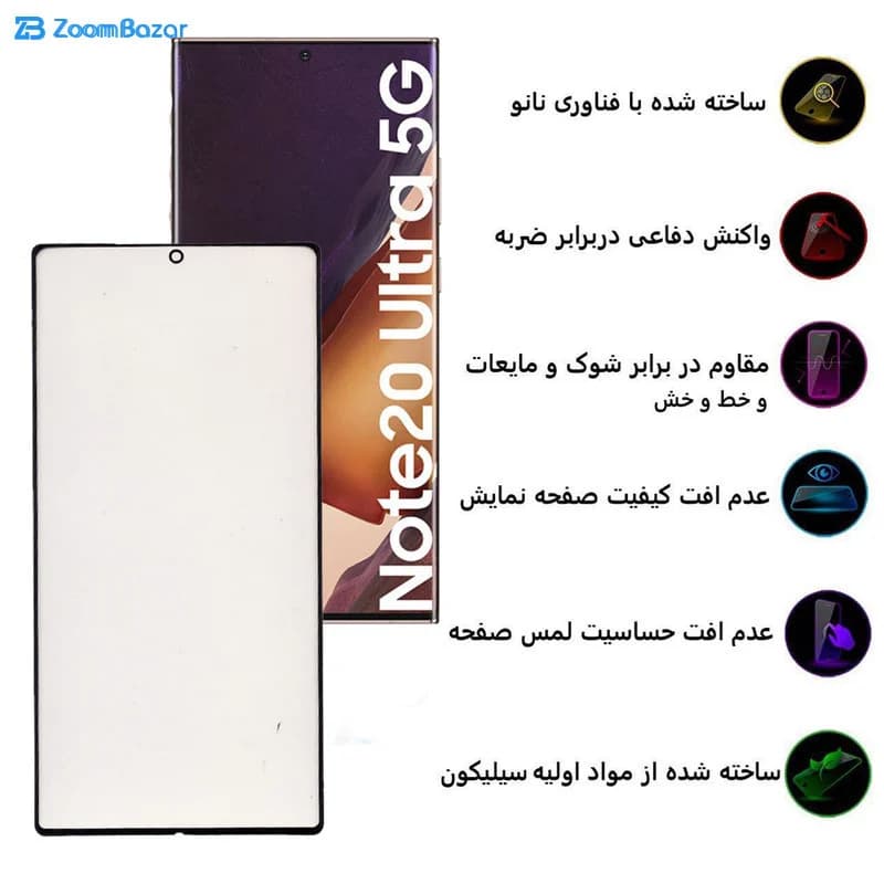 گلس بوف مدل Slc02 مناسب برای گوشی موبایل سامسونگ Galaxy note 20 ultra (به همراه گارانتی ۶ ماهه) — تصویر ۱۱