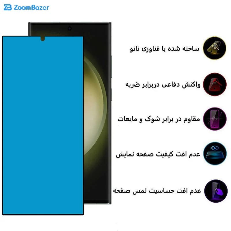 گلس بوف مدل Silicone مناسب برای گوشی موبایل سامسونگ Galaxy S23 Ultra / S22 Ultra 5G — تصویر ۵