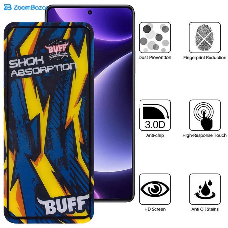 گلس بوف مدل Shock-Shock مناسب برای گوشی موبایل شیائومی Redmi Note 12 Turbo / Note 12R Pro / Note 12 5G (China) — تصویر ۵