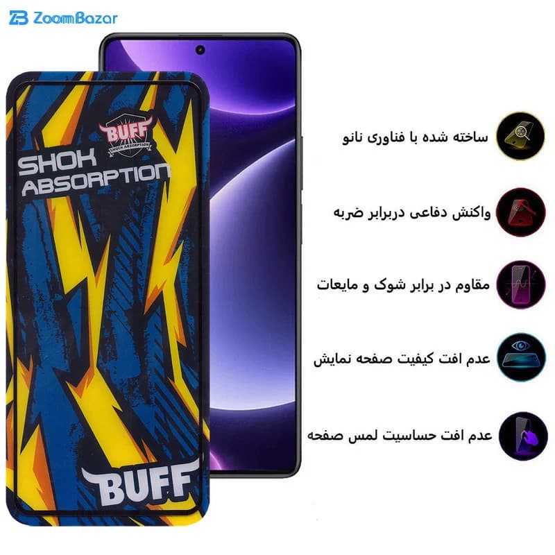 گلس بوف مدل Shock-Shock مناسب برای گوشی موبایل شیائومی Redmi Note 12 Turbo / Note 12R Pro / Note 12 5G (China) — تصویر ۶