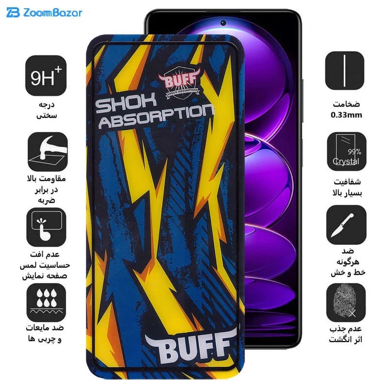 گلس بوف مدل Shock-Shock مناسب برای گوشی موبایل شیائومی Redmi Note 12 Discovery/Note 12 Explorer/Note 12 Pro Speed — تصویر ۳