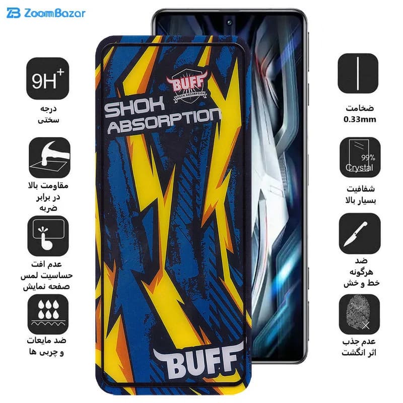 گلس بوف مدل Shock-Shock مناسب برای گوشی موبایل شیائومی Redmi K50 Gaming / K50 Ultra / K50 Pro / K50i / K50 — تصویر ۳