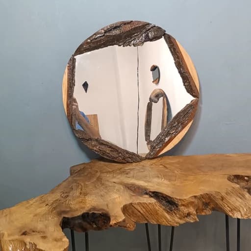 اینه چوبی روستیک قطر 70 کامنا مدل 13152211