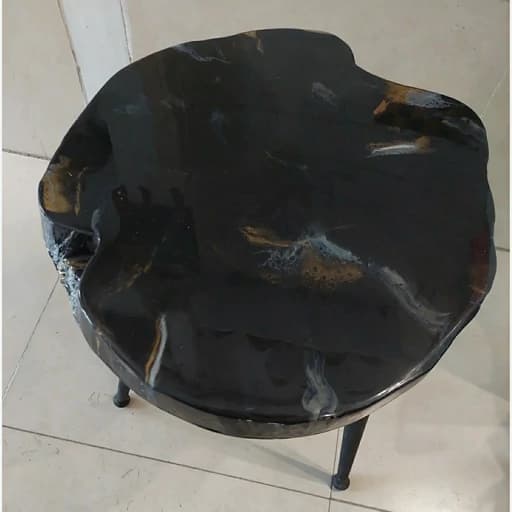 میز عسلی چوب رزین طرح سنگ مرمر کامنا مدل 13152210
