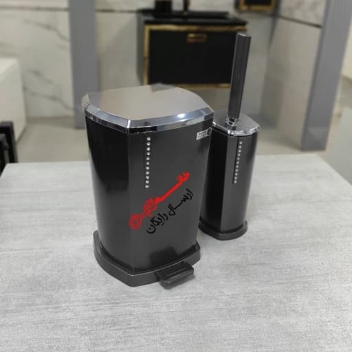 سطل و فرچه بتیس مدل نگین رنگ متالیک کروم کامنا مدل 13143968
