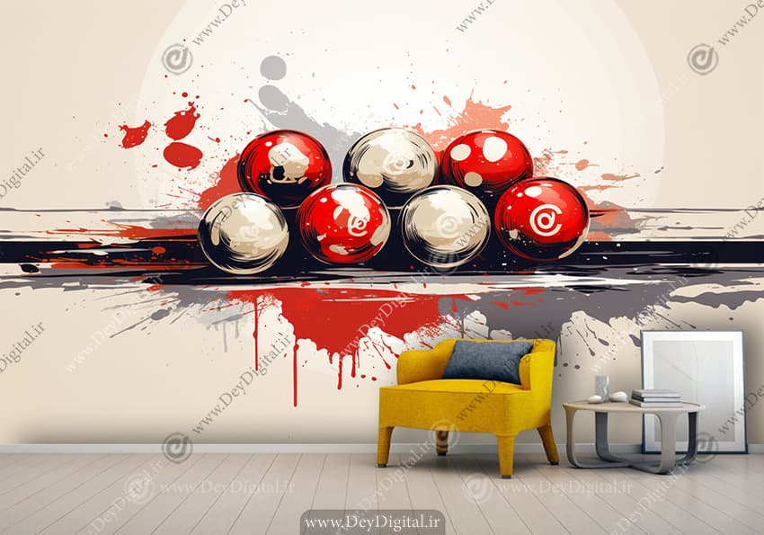 پوستر دیواری سه بعدی بیلیارد HQ-1429