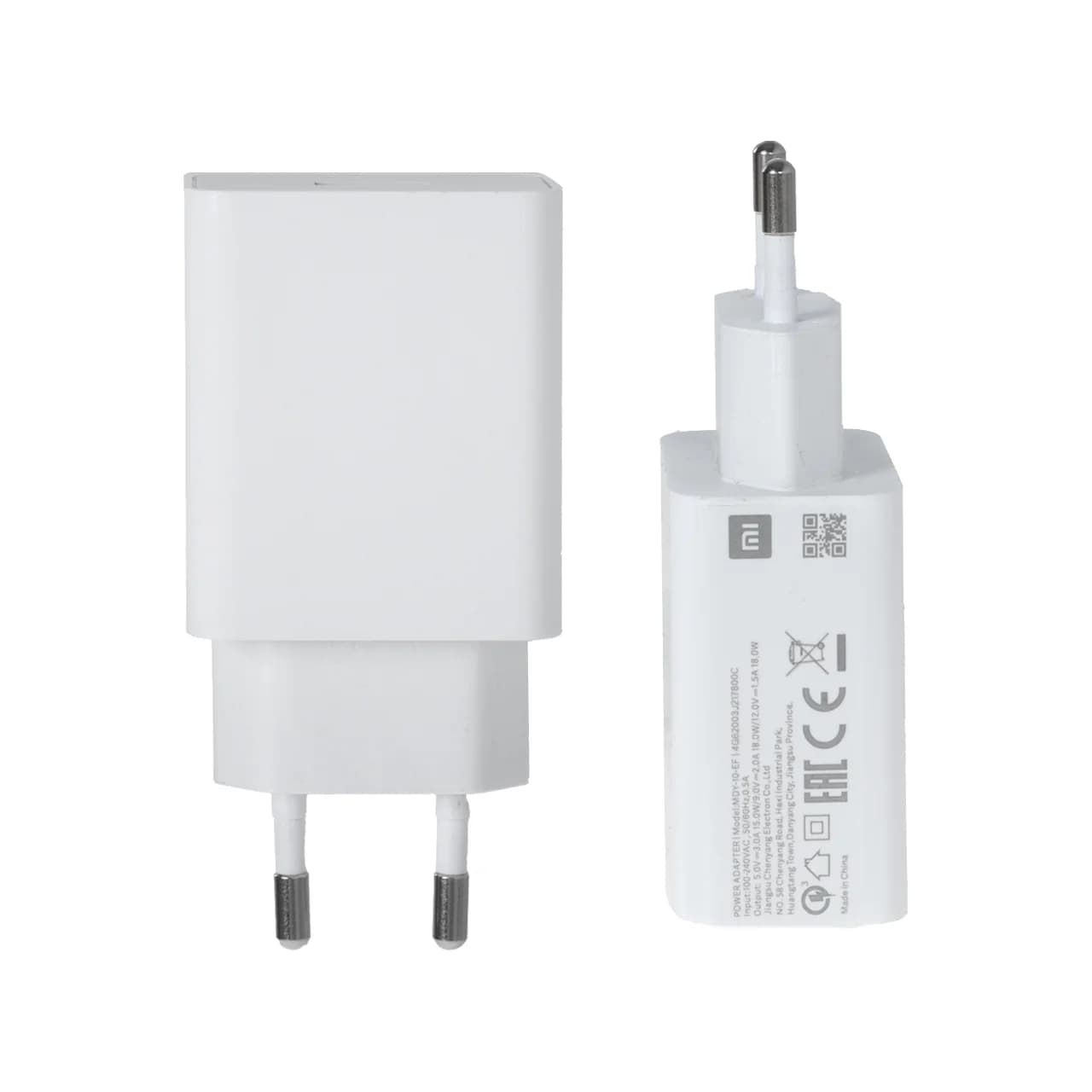 شارژر دیواری دو پین فست تک پورت 18W Xiaomi مدل MDY-10-EF – سفید – LY (گارانتی 6 ماهه شرکتی) — تصویر ۴