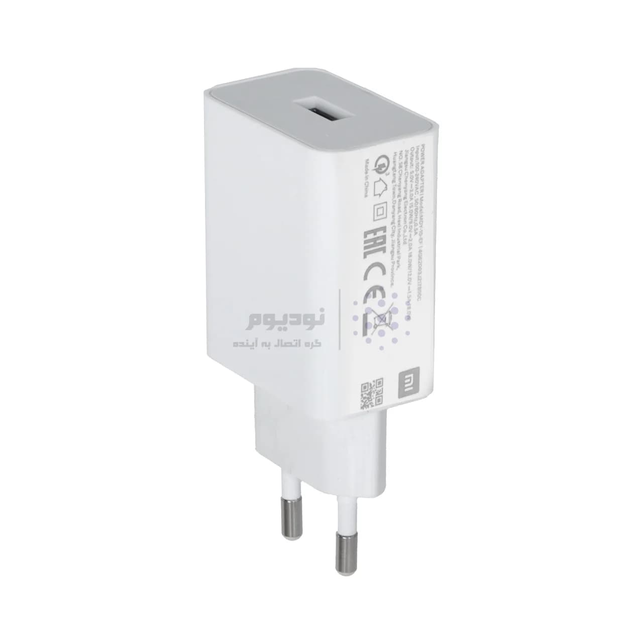 شارژر دیواری دو پین فست تک پورت 18W Xiaomi مدل MDY-10-EF – سفید – LY (گارانتی 6 ماهه شرکتی) — تصویر ۵