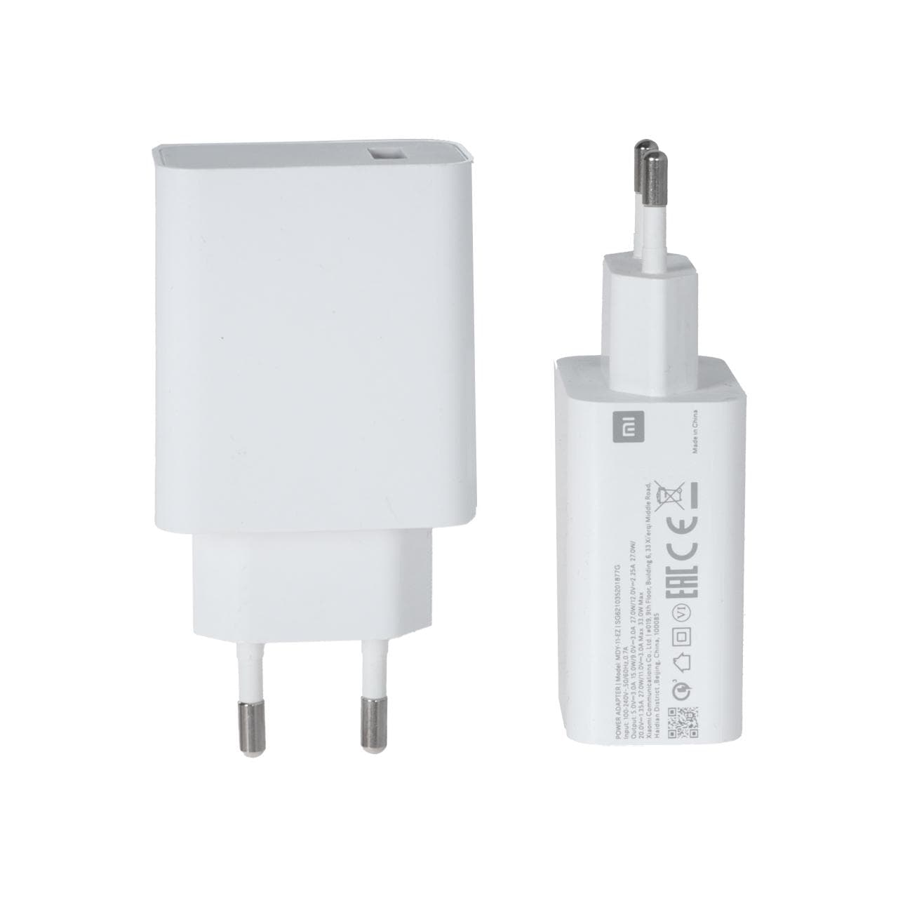 شارژر دیواری دو پین فست تک پورت 33W Xiaomi مدل MDY-11-EZ – سفید – LY (گارانتی 6 ماهه شرکتی)