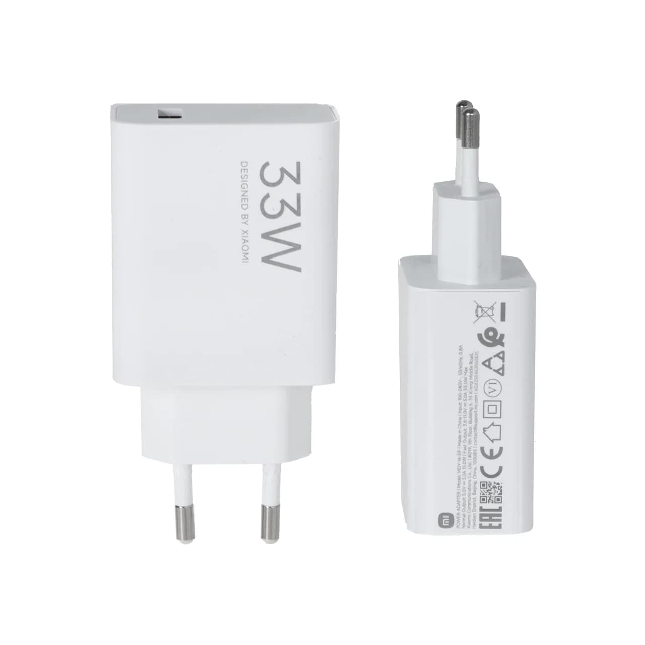 شارژر دیواری دو پین فست تک پورت 33W Xiaomi مدل MDY-16-EF – سفید – LY (گارانتی 6 ماهه شرکتی) — تصویر ۴