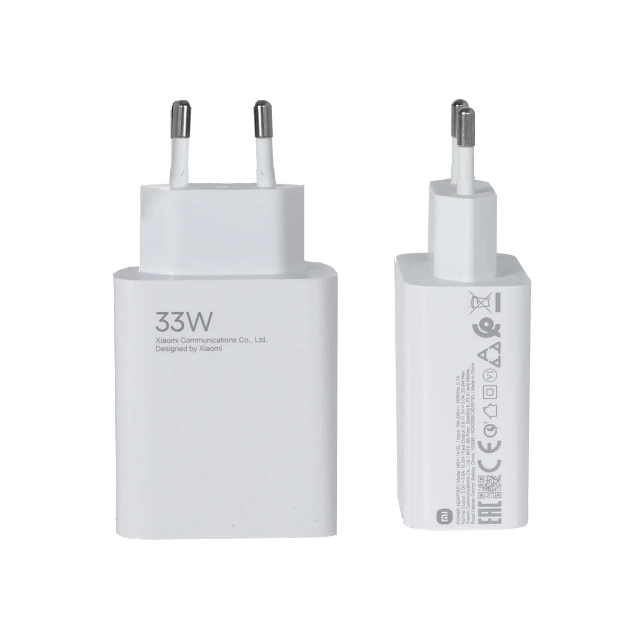 شارژر دیواری دو پین فست تک پورت 33W Xiaomi مدل MDY-14-EL – سفید – LY (گارانتی 6 ماهه شرکتی) — تصویر ۴