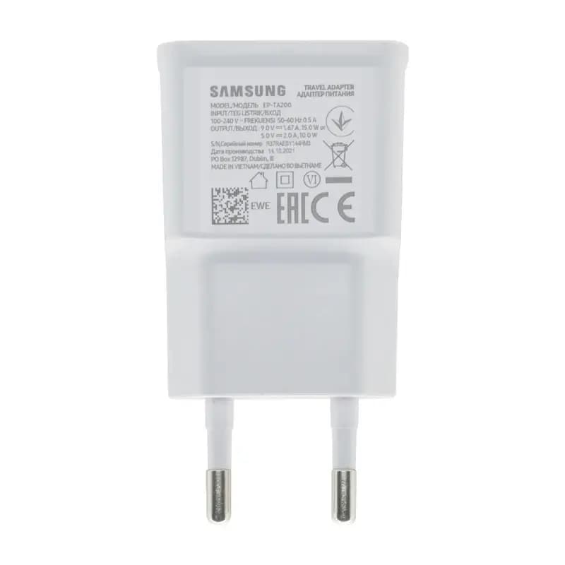 شارژر دیواری دو پین فست تک پورت 15W Samsung مدل EP-TA200 – سفید – LY (گارانتی 6 ماهه شرکتی) — تصویر ۵