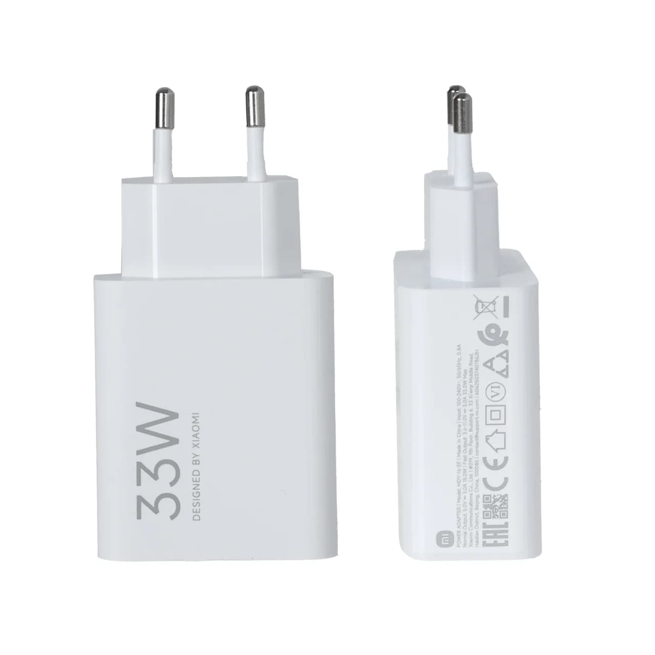 شارژر دیواری دو پین فست تک پورت 33W Xiaomi مدل MDY-16-EF – سفید کد 1 – LY (گارانتی 6 ماهه شرکتی) — تصویر ۴